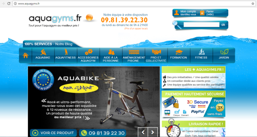 Matériels et équipements d’aquagym au meilleur prix sur Aquagyms.fr.