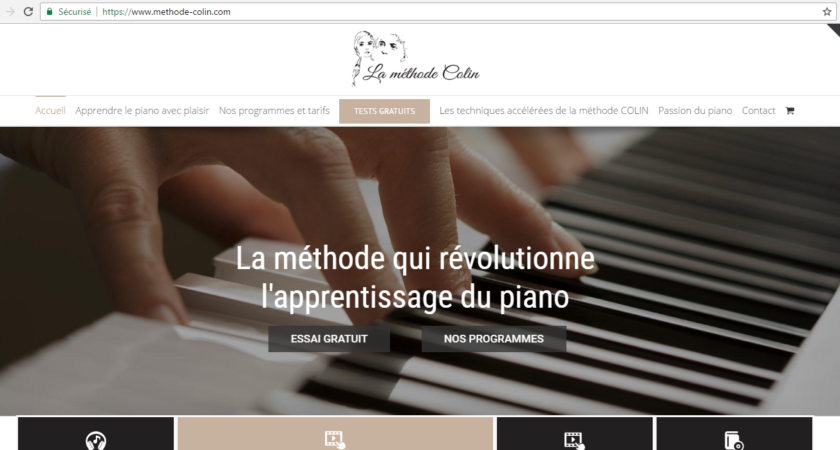 Methode-colin.com, cours de piano en ligne.