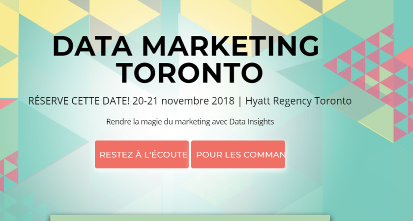 Des informations sur la conférence du Datamarketing de Toronto