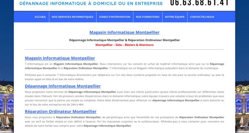 Réparation et dépannage en informatique à Montpellier