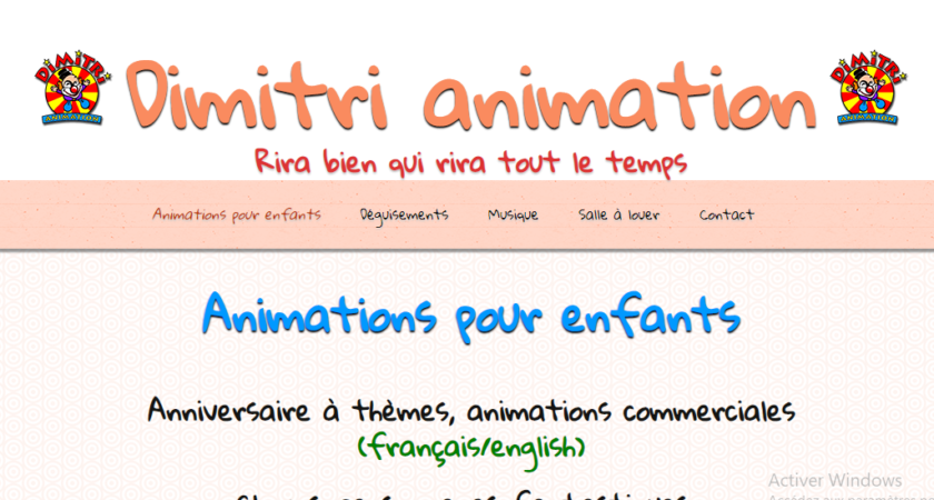 Dimitrianimation.ch : Dimitri animation, le spécialiste pour les spectacles enfants et adultes à Genève