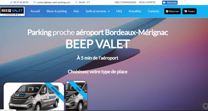 BEEP VALET : votre parking proche de l’aéroport Bordeaux-Mérignac