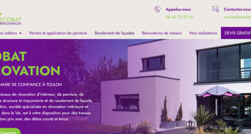 Ecobat rénovation, votre entreprise experte en rénovation énergétique à Toulon