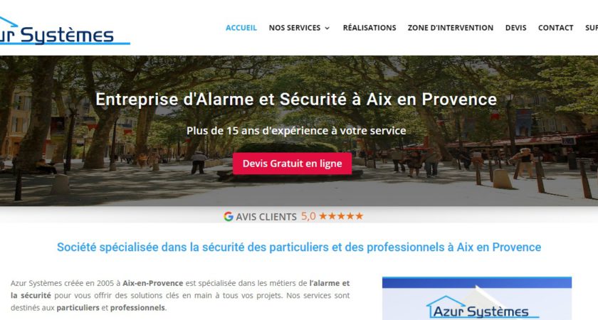 Azur Systèmes, spécialiste de l’alarme et sécurité à Aix-en-Provence
