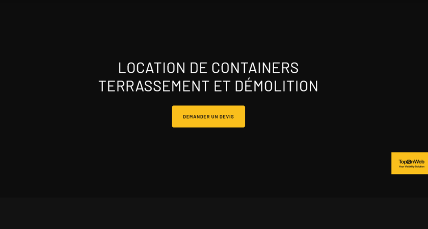 Location des containers, travaux démolition et de terrassement dans la région de Mons