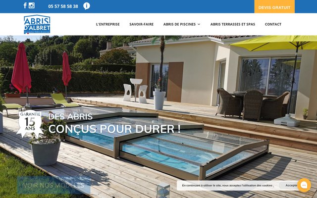 Fabricant d’abris de piscine et de spa en Gironde