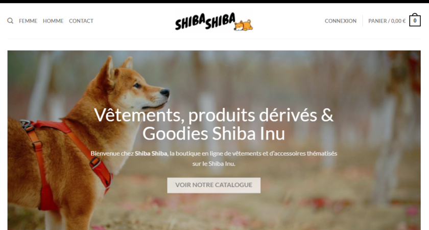 Boutique de vente de produits dérivés Shiba Inu