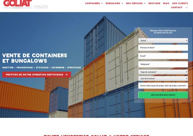 GOLIAT Containers, la solution pour vos besoins de containers