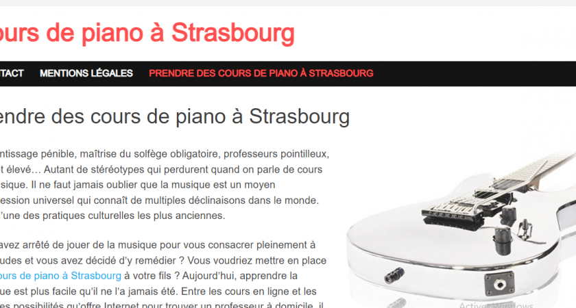 Prendre des cours de piano à Strasbourg