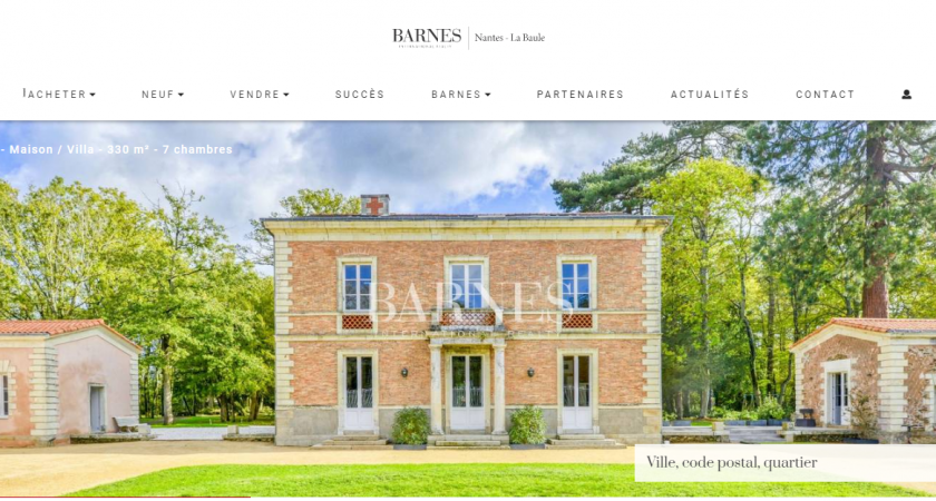 Barnes, L’immobilier de luxe à Nantes