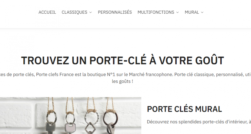 Porte-clefs-france.com : boutique de vente de portes clefs personnalisés