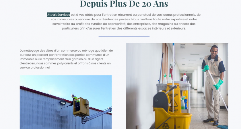 Attrait Services : société de nettoyage dans l’Oise et le Val-d’Oise