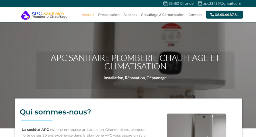 Votre entreprise de plomberie et de chauffage en Gironde