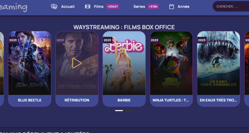 Waystream, site de streaming français