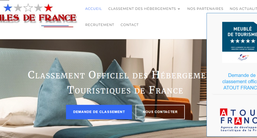 Classement des hébergements touristiques en France