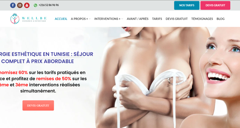 WellBe Esthétique, agence de tourisme médical Franco-Tunisienne